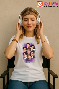 Tricou KPOP dama cu trupa formatia BTS ARMY , music Coreean 187 - Img 8