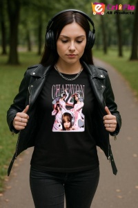Tricou KPOP dama cu trupa formatia CHAEWON , music Coreean 196 - Img 5