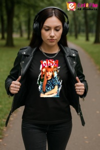 Tricou KPOP dama cu trupa formatia LISA 2 , music Coreean 255 - Img 6
