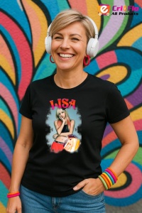 Tricou KPOP dama cu trupa formatia LISA 3 , music Coreean 256