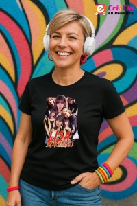 Tricou KPOP dama cu trupa formatia lisa 5 , music Coreean 258 - Img 4