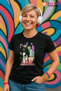 Tricou KPOP dama cu trupa formatia LISA 6 , music Coreean 259 - Img 4