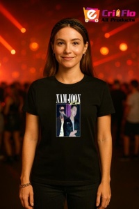 Tricou KPOP dama cu trupa formatia NAM-JOON , music Coreean 273 - Img 4