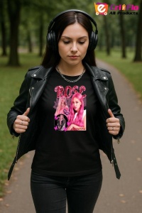 Tricou KPOP dama cu trupa formatia ROSE BLOACK PINK , music Coreean 281 - Img 5