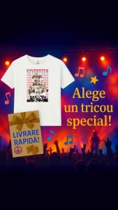 Tricou KPOP dama cu trupa formatia SEVENTEEN , music Coreean 288 - Img 10