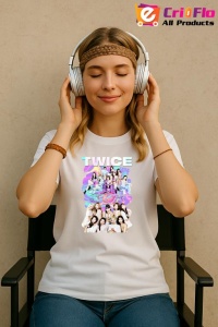 Tricou KPOP dama cu trupa formatia TWICE 15 , music Coreean 296 - Img 8