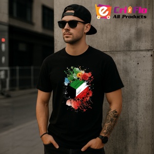 Tricou Kuwait Steag Splash Art, Copii | Dama | Barbat, culoare negru