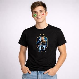 Tricou Kylian Mbappe France World Cup Fifa 2026 V5, din bumbac 100%, tricou negru, Copii | Dama | Barbat - Img 2