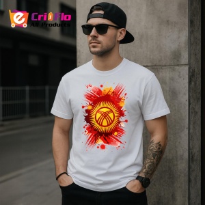 Tricou Kyrgyzstan Steag Splash Art, Copii | Dama | Barbat - Img 4