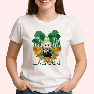 Tricou Labubu bambus katana, Unisex Dama si Barbat | Copii - Img 2