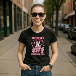 Tricou Labubu birthday mommy, Unisex Dama si Barbat | Copii, Culoare Negru - Img 5