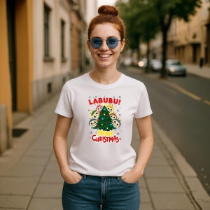 Tricou Labubu craciun copac, Unisex Dama si Barbat | Copii - Img 8