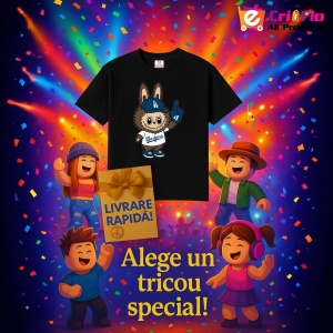 Tricou Labubu dodgers maro, Unisex Dama si Barbat | Copii, Culoare Negru - Img 6