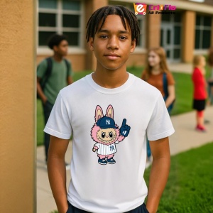 Tricou Labubu dodgers roz, Unisex Dama si Barbat | Copii - Img 10