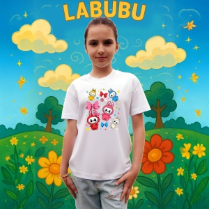 Tricou Labubu fete colorate, Unisex Dama si Barbat | Copii - Img 3
