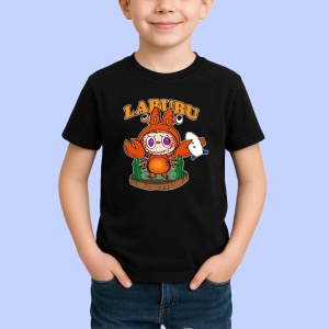 Tricou Labubu homar, Unisex Dama si Barbat | Copii, Culoare Negru - Img 2