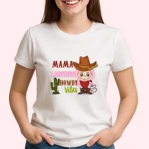 Tricou Labubu howdy mama, Unisex Dama si Barbat | Copii - Img 2