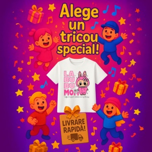 Tricou Labubu mama cu text, Unisex Dama si Barbat | Copii - Img 6