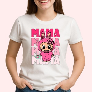 Tricou Labubu mama mama, Unisex Dama si Barbat | Copii - Img 2