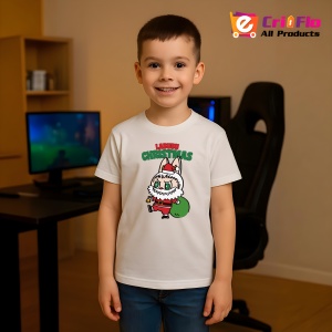 Tricou Labubu mos craciun, Unisex Dama si Barbat | Copii - Img 4