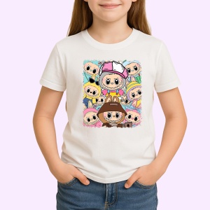 Tricou Labubu multiplu party, Unisex Dama si Barbat | Copii