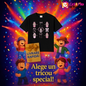 Tricou Labubu roz fundite, Unisex Dama si Barbat | Copii, Culoare Negru - Img 11