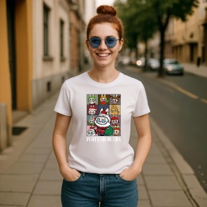 Tricou Labubu tabla craciun, Unisex Dama si Barbat | Copii - Img 8