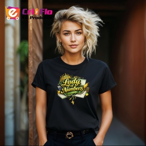 Tricou Lady Numbers Contabilitate Feminitate Cifre, din bumbac 100%, tricou negru Dama | Barbat - Img 4