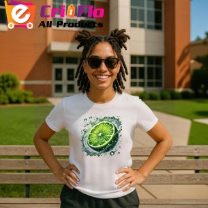 Tricou Lamaie verde si stropi intensi, Fructe, Copii | Dama - Img 11