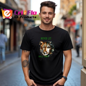 Tricou Leopard si femeie cu privire patrunzatoare mesaj never let anyone dull your sparkle Copii | Dama | Barbat Barbat - Img 18