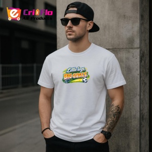 Tricou Little Legs Big Goals Minge Fotbal V1, din bumbac 100% , tricou alb pentru Copii | Dama | Barbat - Img 9