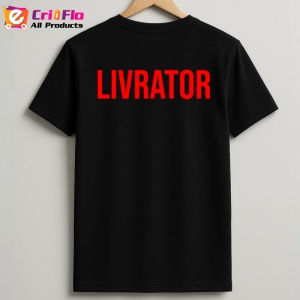 Tricou LIVRATOR, Personalizat | Unisex Dama si Barbat, Negru - Img 2