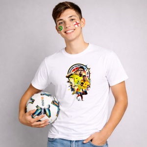Tricou Luis Diaz Colombia World Cup Fifa 2026 V2, din bumbac 100%, tricou alb, Copii | Dama | Barbat - Img 3
