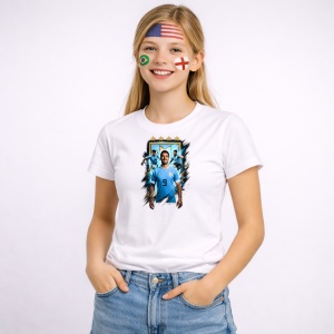 Tricou Luis Suarez Uruguay World Cup Fifa 2026, din bumbac 100%, tricou alb, Copii | Dama | Barbat
