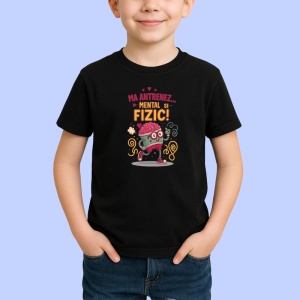 Tricou Ma antrenez mentatl si fizic, Copii | Dama | Barbat , tricou negru - Img 2