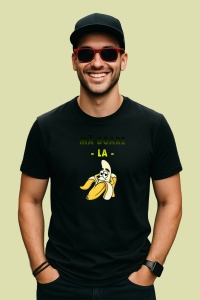 Tricou Ma Doare Banana Funny, din bumbac 100%, tricou negru, Dama | Barbat - Img 2