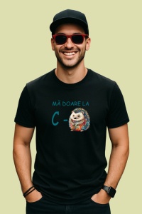 Tricou Ma Doare La Cu De Toate Arici Colorat Amuzant, din bumbac 100%, tricou negru Barbat