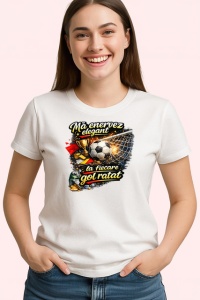 Tricou Ma Enervez Elegant La Fiecare Gol Ratat Fotbal, din bumbac 100% , tricou alb pentru Copii | Dama | Barbat - Img 3