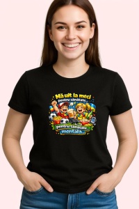 Tricou Ma Uit La Meci Pentru Sanatate Mentala Suporteri, din bumbac 100%, tricou negru Copii | Dama | Barbat - Img 3