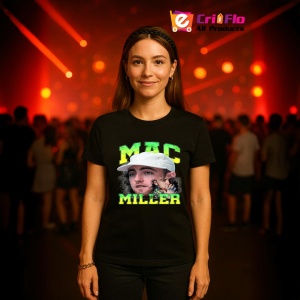 Tricou Mac Miller Portret artistic, muzica Rap, Dama | Barbat | Copii, Culoare Negru - Img 12
