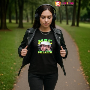 Tricou Mac Miller Portret artistic, muzica Rap, Dama | Barbat | Copii, Culoare Negru - Img 14