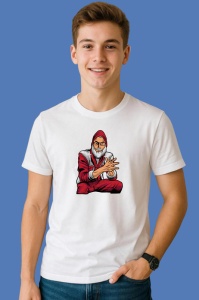 Tricou Meditation Santa, din bumbac 100% Copii | Dama | Barbat - Img 2