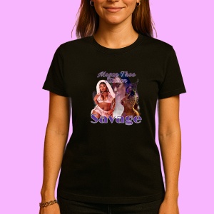 Tricou Megan Thee Stallion - Savage, muzica Hip-Hop (Gangsta Rap), Dama | Barbat | Copii, Culoare Negru