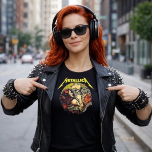 Tricou Metallica Craniu Si Oase, din bumbac 100%, tricou negru, Dama | Barbat - Img 6