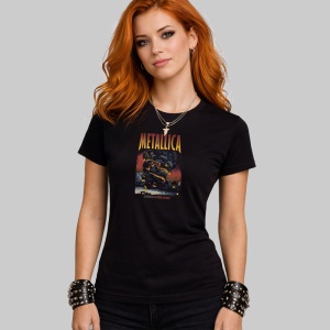Tricou Metallica Load Album, din bumbac 100%, tricou negru, Dama | Barbat - Img 3