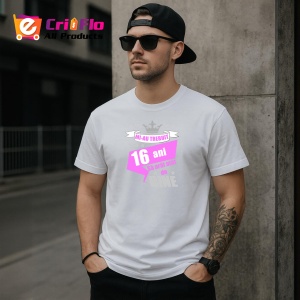 Tricou Mi Au Trebuit 16 Ani Bine, din bumbac 100%, tricou alb, Dama | Barbat - Img 3