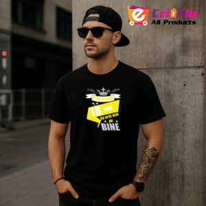 Tricou Mi Au Trebuit 18 Ani Bine Galben, din bumbac 100%, tricou negru, Dama | Barbat - Img 4
