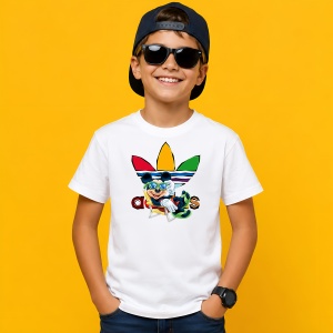 Tricou Mickey Mouse Colorful Logo Happy Vibe Urban Street Art, din bumbac 100% Copii | Dama | Barbat - Img 2