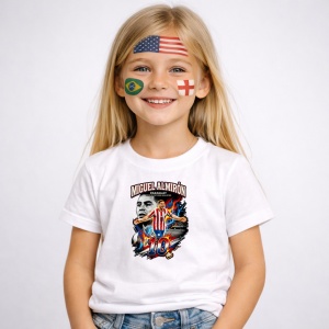 Tricou Miguel Almiron Paraguay World Cup Fifa 2026, din bumbac 100%, tricou alb, Copii | Dama | Barbat - Img 2