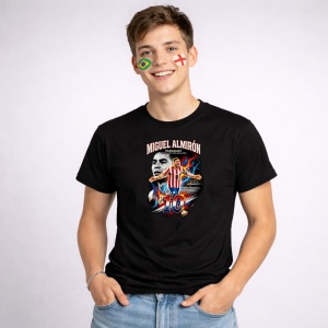 Tricou Miguel Almiron Paraguay World Cup Fifa 2026, din bumbac 100%, tricou negru, Copii | Dama | Barbat - Img 3